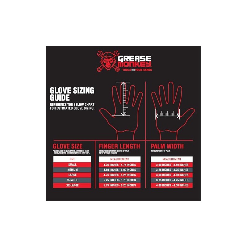 Big Time productos grasa overol guantes de nitrilo desechables, X-large