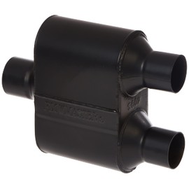 Flowmaster 8425152 Super 10 Muffler 409S - 2.50 Center IN / 2.25 Dual OUT - Aggressive Sound, Black