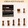 2 in 1 Magnetic Wooden Chess and Checkers Board Game