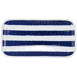 Hasami Ware 32569 Indigo Aidama Rectangular Plate, Indigo Dyed