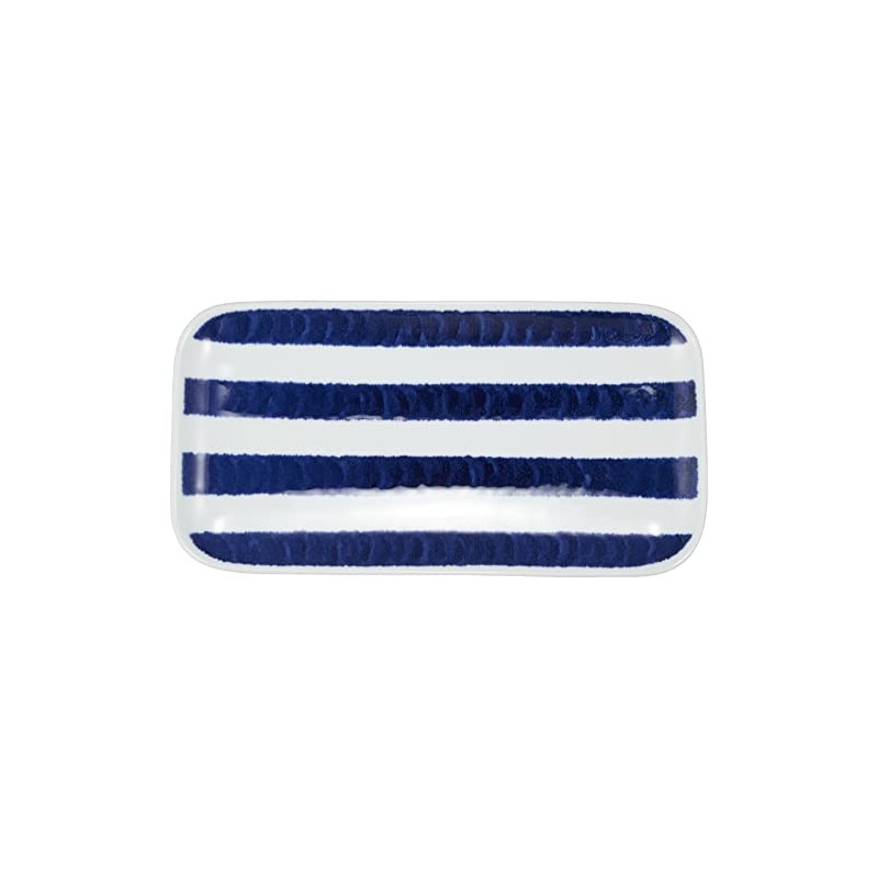 Hasami Ware 32569 Indigo Aidama Rectangular Plate, Indigo Dyed