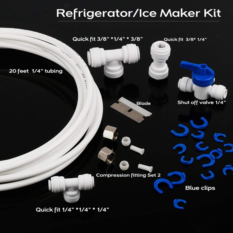 Frizzlife IMC-1 Ice Maker Fridge Water Line Installation Kit Fits