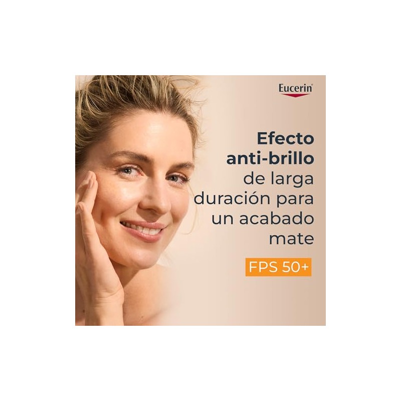 EUCERIN Protector solar facial efecto mate toque seco Oil Control