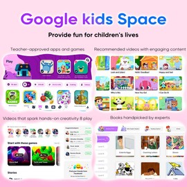 MengDash Kids Tablet, 10.1 inch Tablet for Kids 3-10, Educational Learning Toddler Tablet Android 14, 8GB RAM+64GB ROM Storage, 5G WiFi, Baby Girl boy Gift (Red)