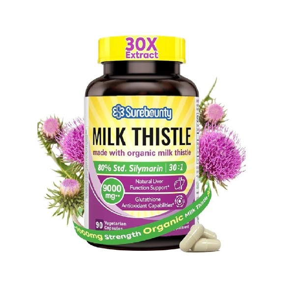 Branded Organic Milk Thistle, 9000 mg Equivalent, 30X Concentrated Seed