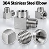 304 Stainless Steel 90° Elbow Pipe Fitting – Male/Female Threaded