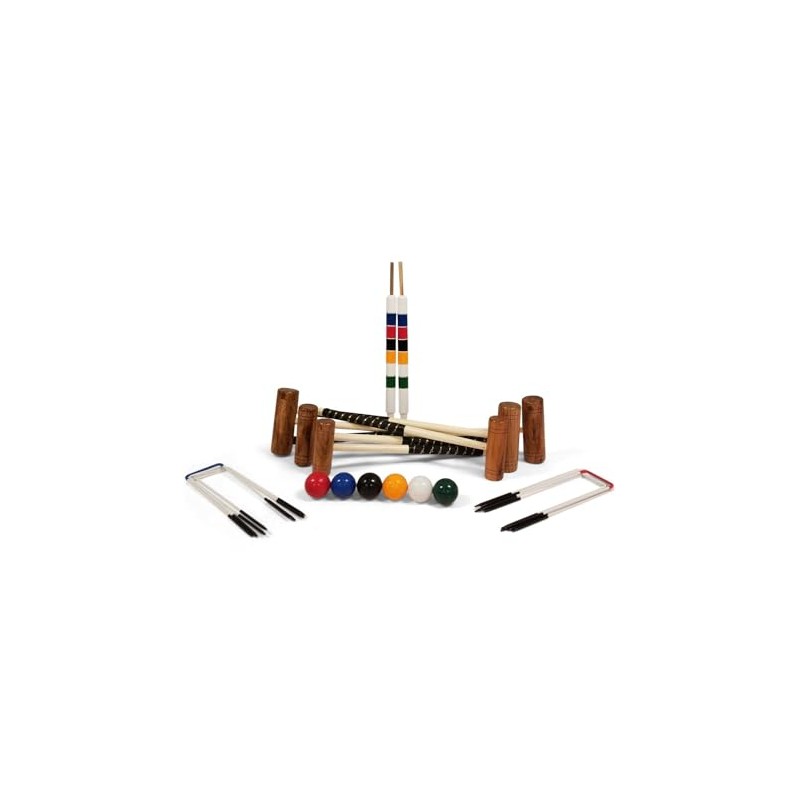 Uber Games Family Croquet Set (6 Player, Nine Wicket)