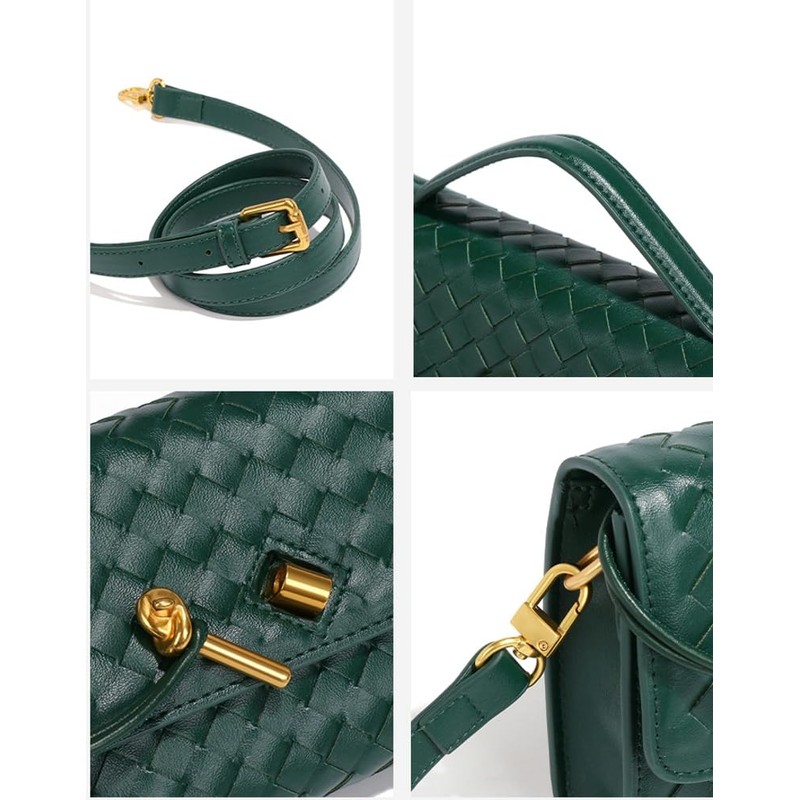 Upbull - Monederos de noche tejidos de moda para mujer,