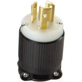 OCSParts L5-15P Grounding Locking Plug, 15A 125V AC, 2 Pole 3 Wire, cUL Listed, NEMA L5-15 (Pack of 3)