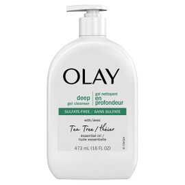 Olay Deep Gel Cleanser with Tea Tree Essential Oil, 16 Oz