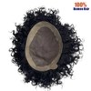 Ehairc Toupee for Men Mono Lace with PU Around Kinky