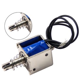 XYRSTOLR DC 12V Push Pull Solenoid 2A 10mm Stroke Open Frame Type Linear Motion Solenoid Electromagnet, JF-0826B