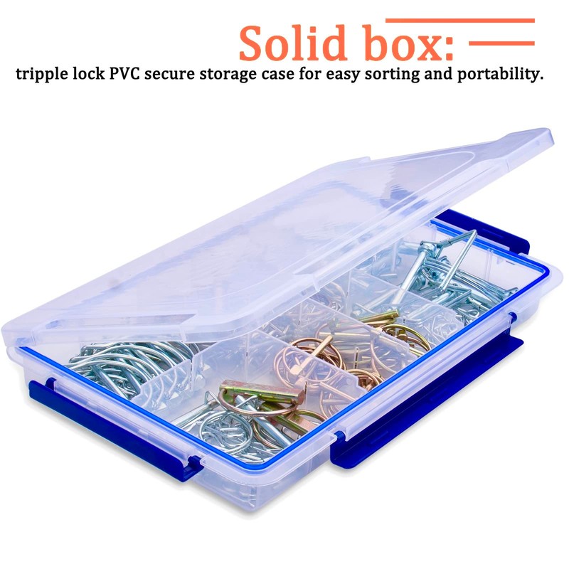 HaSaoMoi - 200Pcs Heavy Duty Pin Assortment Kit - Hitch