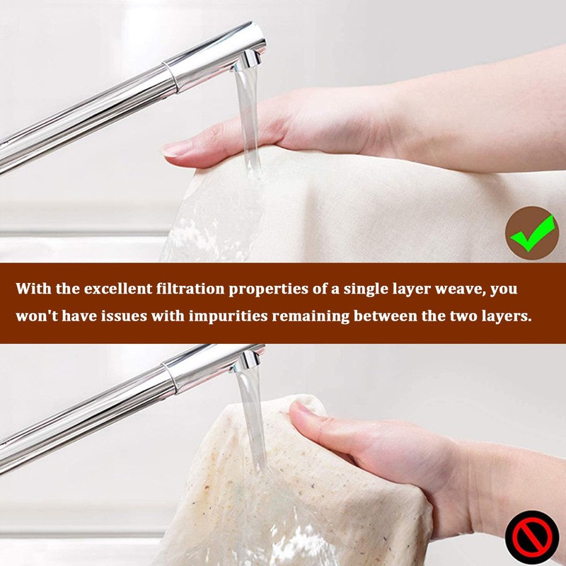 2Pcs Cheesecloth for Straining, 50x50cm Muslin Cloths for Cooking, Reusable