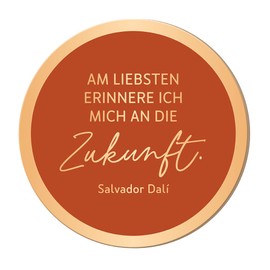 Grafik Werkstatt Genuss & Design Set of 6 Cork Coasters Round Coasters with Quote Salvador Dalí