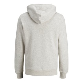 Jack & Jones Men’s Hoodie, Hooded Jumper with Logo, White melange