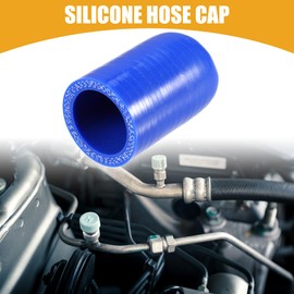 Partuto 1Pc 30mm 1.18" ID Universal Silicone Coolant Cap Intake Vacuum Hose End Plug - Car for Coolant Heater Bypass Vacuum Water Port - Silicone Blue