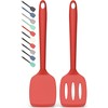 Coukre 2 Pack Silicone Spatula Set, High Heat Resistant, BPA
