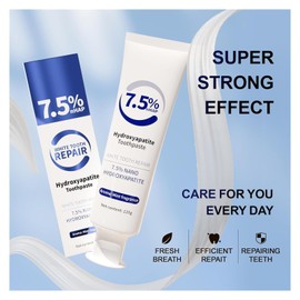 Yawlex 7.5% Hydroxyapatite Toothpaste Hydroxyapatite Toothpastes for Enamel Protection and Tooth Strengthening, Repair and Protect Toothpaste 4.23oz (White)