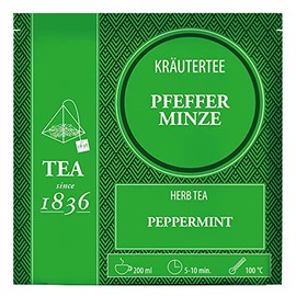 2 x teemando® peppermint without added aroma, 50 pyramid bags in a sachet of 2 g = 2 x 50 bags