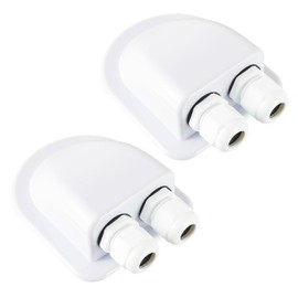 EPLZON IP68 Waterproof ABS Solar Cable Entry Screw with 2-Way Cable Entry Roof Guide for Motorhomes, Caravans, Ships (Pack of 2)