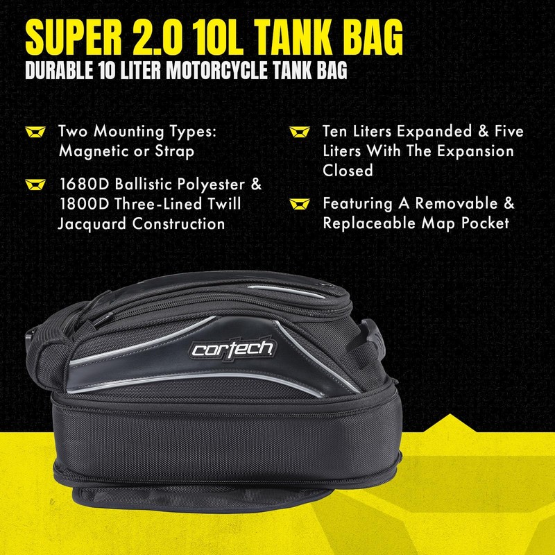 cortech Super 2.0 10L Motorcycle Tank Bag