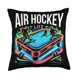 Air Hockey Table Hockey Player Tabletop Game Throw Pillow