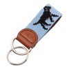 Huck Venture - Llavero de piel con costura a mano,