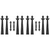 GoldenGecko 2 car Garage Door Magnetic Decorative Hardware/Garage Door Accents Magnetic/Garage Door Decorations Magnetic/Garage Magnetic Hinges & Handles(12pcs Black)