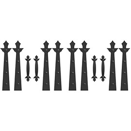 GoldenGecko 2 car Garage Door Magnetic Decorative Hardware/Garage Door Accents Magnetic/Garage Door Decorations Magnetic/Garage Magnetic Hinges & Handles(12pcs Black)