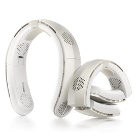 TORRAS COOLiTE Neck Fan, Industry’s Strongest Wind Power, Portable Neck Fan with 14H Battery, 360° Cooling Neck Fan, Lightweight & Foldable Neck Fans for Outdoor, Travel, Gifts for Dad, Women, Ivory