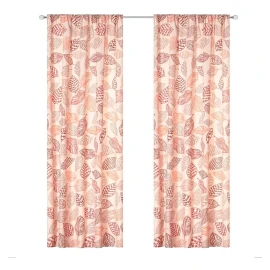 Elefantito Cortinas Cipres 2 Paneles De 1.30 X 2.20 Beige Hojas