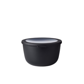 Rosti Mepal RST62140BLK Cirqula Multi Food Storage and Serving Bowl with Lid, 2 Quart, Black