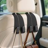 Fitnice Car Seat Headrest Hooks - 2 Pack Leather Car