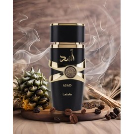 Lattafa Asad Men's Eau de Parfum 3.4Fl Oz - Long Lasting Fragrance  - Vanilla Scent Cologne