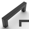 Amerdeco 10 Pack Matte Black Cabinet Pulls 3.75 Inch(96mm) Hole