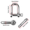 4PCS M8 D Shackle Heavy Duty, Screw Pin Shackle M8