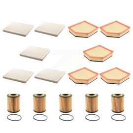 PUR 5x Air + 5x Cabin + 5x Engine Cartridge Oil Filter (15 Total) Kit Replacement For 2009 2011-2012 Volvo XC70 3.0L KFM-103268