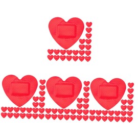 BESPORTBLE 4sets Care Patches Heart Shaped Bandage Sticker Tape Breathable Bandage Patches for Seniors 20pcs*4