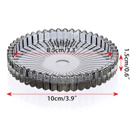 JUXYES 8 Pack Crystal Black Coasters Round Cup Mat, Glass Coasters for Drinks Coffee Tea Wine, Decorative Wine Bottle Coaster, Crystal Drink Coaster for Restaurant bar Kitchen Dining Table