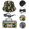 HTTDSLF 5 Piece Hip Hop Costume Set, Costume Men, 80s