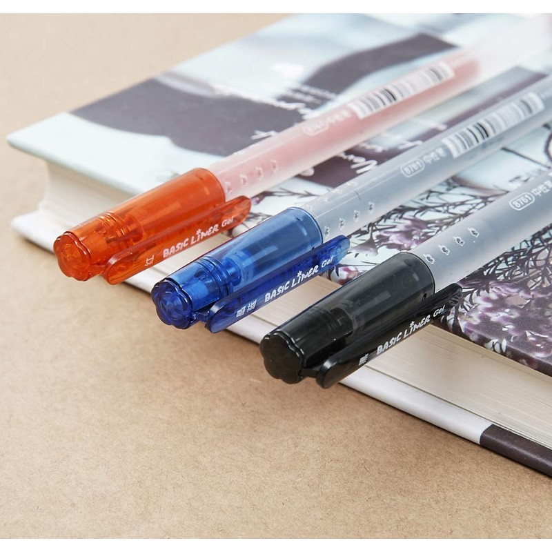 czxwyst 8761 Basic Liner Gel Ink Pens 0.5mm Fine Point