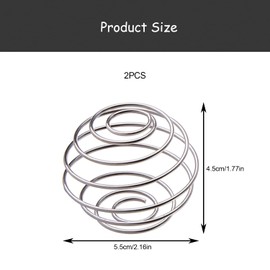 Rumyve2pcs Stainless Steel Protein Vibrating Sieve Ball,Protein Vibrating Sieve Ball Wire Whisk Ball Mixer Mix Ball with Frame Beverage Bottle Vibrating Sieve Cup
