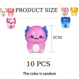 10 pcs Cute Axolotl Toy Set, Axolotl Spielzeug Slow Sebound squish toys For Girls Boys Birthday party bag fillers Animals Stress Relief Funny Birthday Joke Prank Present （Color Random）