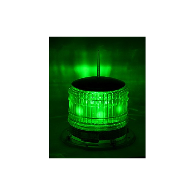 S8LS Green Steady-ON 2NM IP67 Solar LED Marina Dock Barge