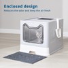 Medario Cat Litter Box with Cat Litter Mat and Scoop,