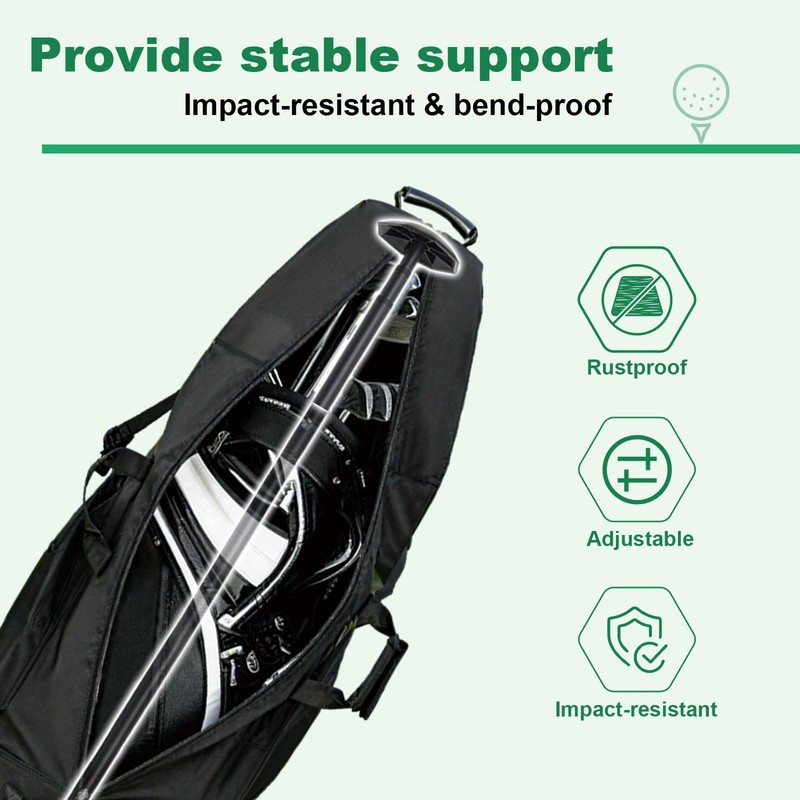 Golf Travel Bag Support Pole 28-41.7 Inch Adjustable Length Golf