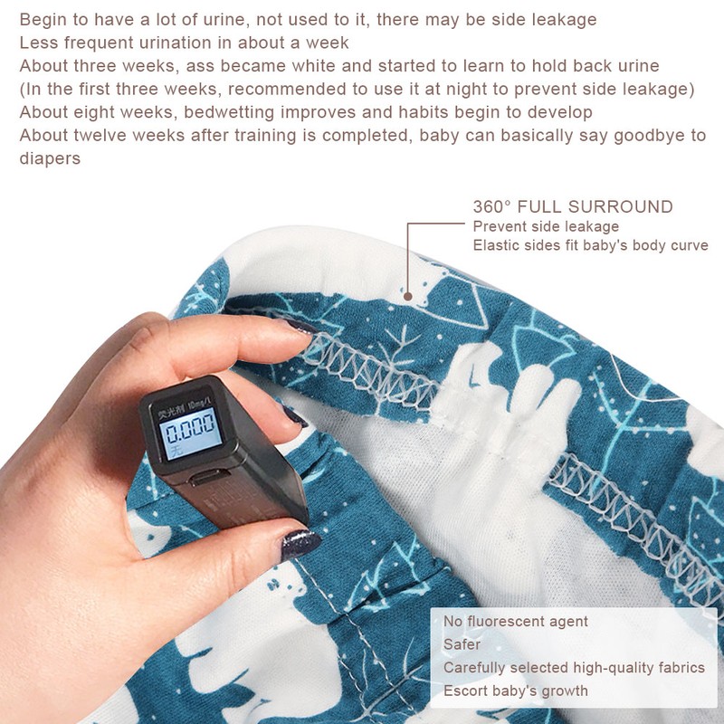 2pcs Baby Pee Potty Training Pants Infant Cotton Training Underwears