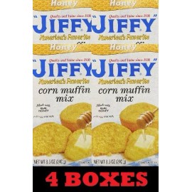 Jiffy 4x Jiffy HONEY Corn Muffin Mix 8.5 Oz Baking Cornbread Muffin 4 BOXES BULK 4 Ct