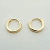 18k yellow Gold plated huggie hoop 10mm sleeper earrings Non-allergenic
